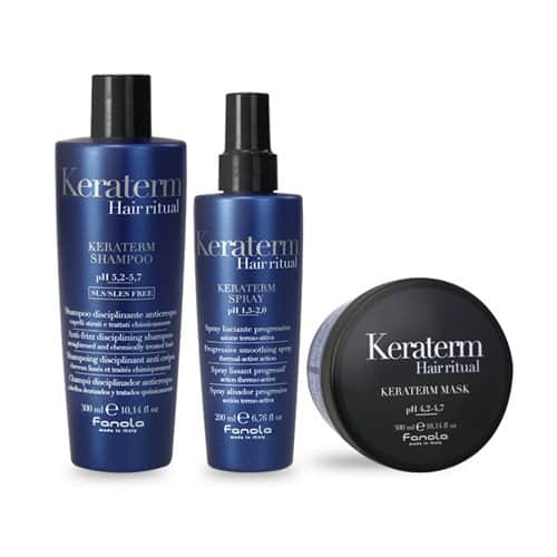 ערכה טיפולית לשיער עם נזקי החלקות.