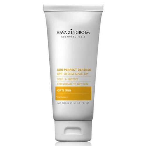 SUN PERFECT DEFENSE SPF 50 קרם הגנה 50 SPF עם דמי מייקאפ
